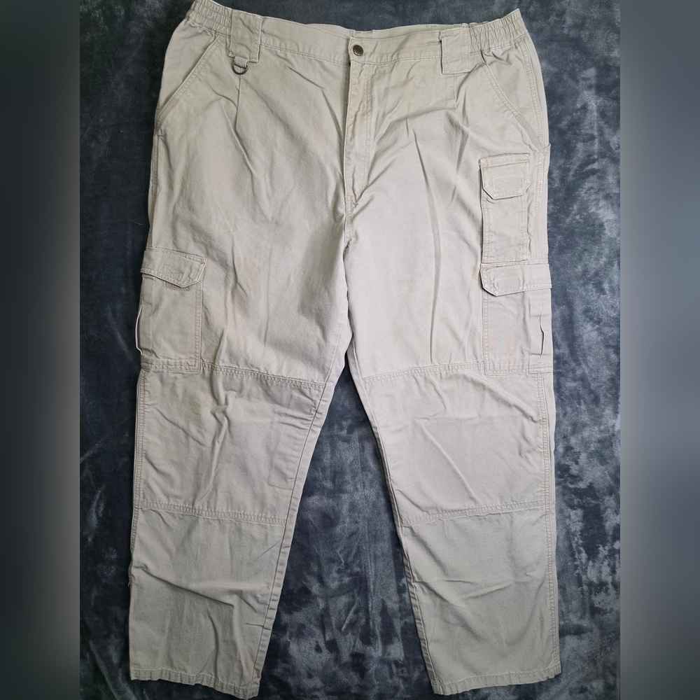 5.11 Tactical Cotton Canvas Pants Mens 42x32 Khaki Cargo Regular Fit 74251